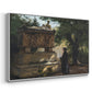 A Catholic Priest in Front of a Sarcophagus, c. 1857 - Floater Framed Canvas Print