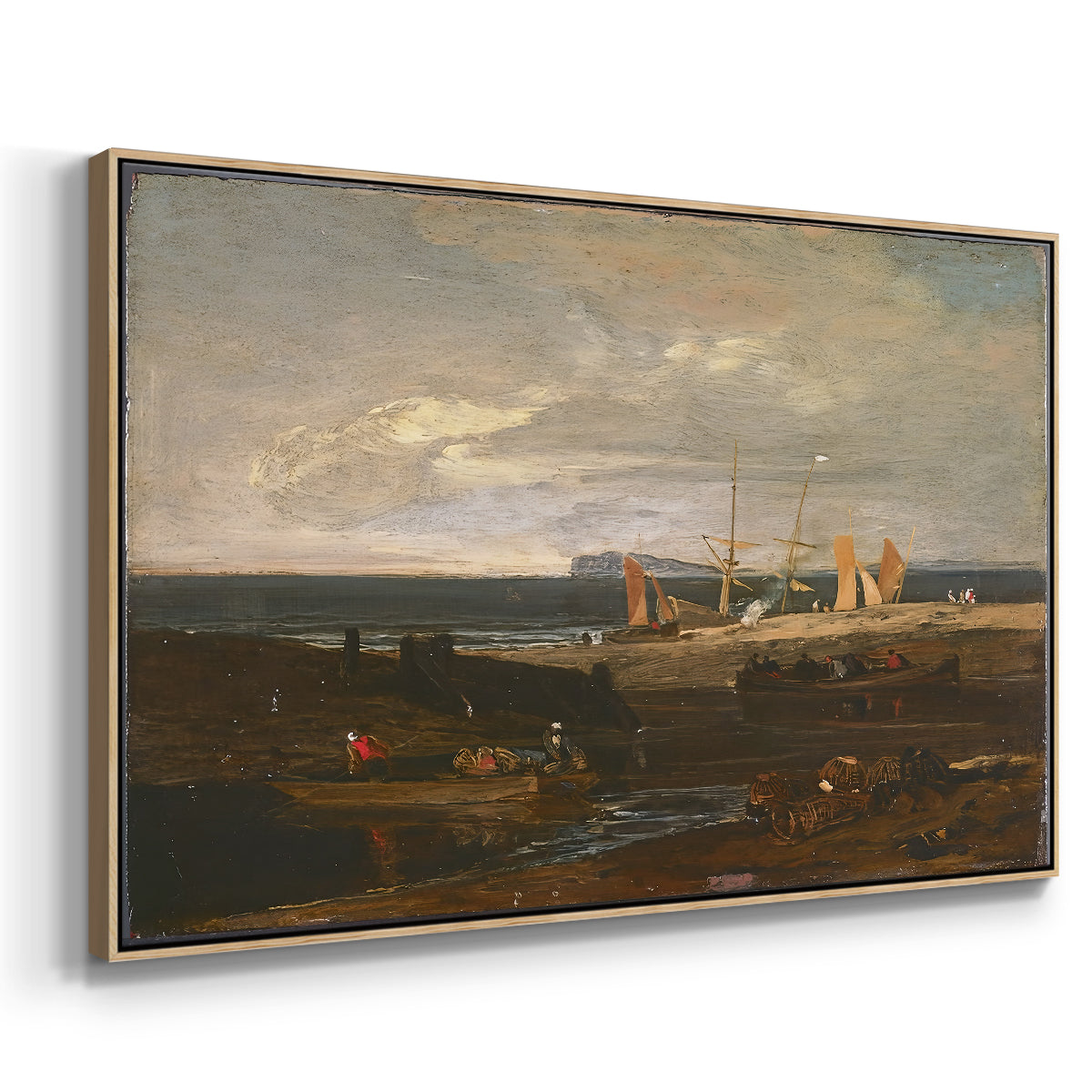 A Scene on the English Coast, c. 1798 - Floater Framed Canvas Print