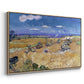 Wheat Field with Reaper, Auvers, 1888 - Floater Framed Canvas Print