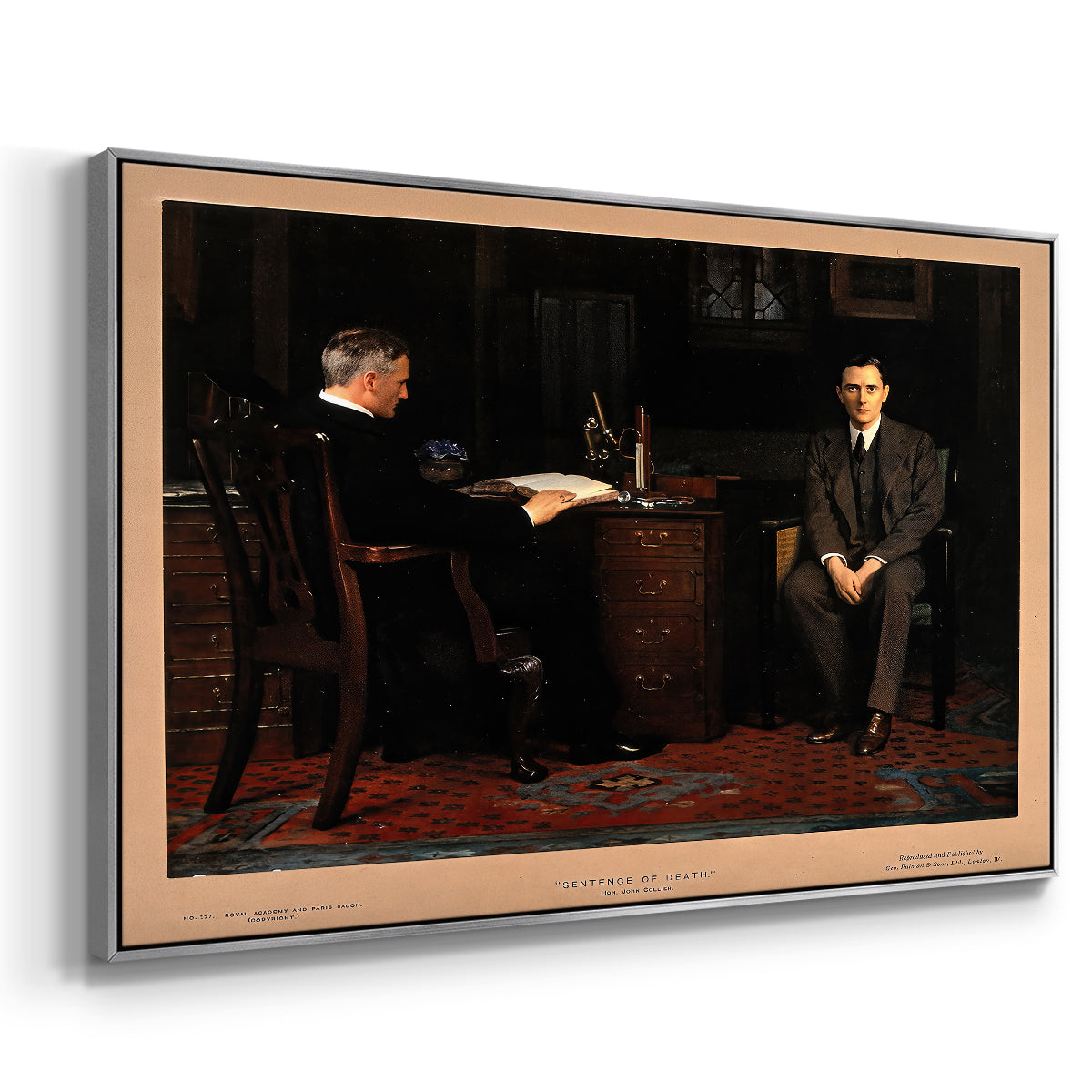 The Sentence of Death, 1908 - Floater Framed Canvas Print