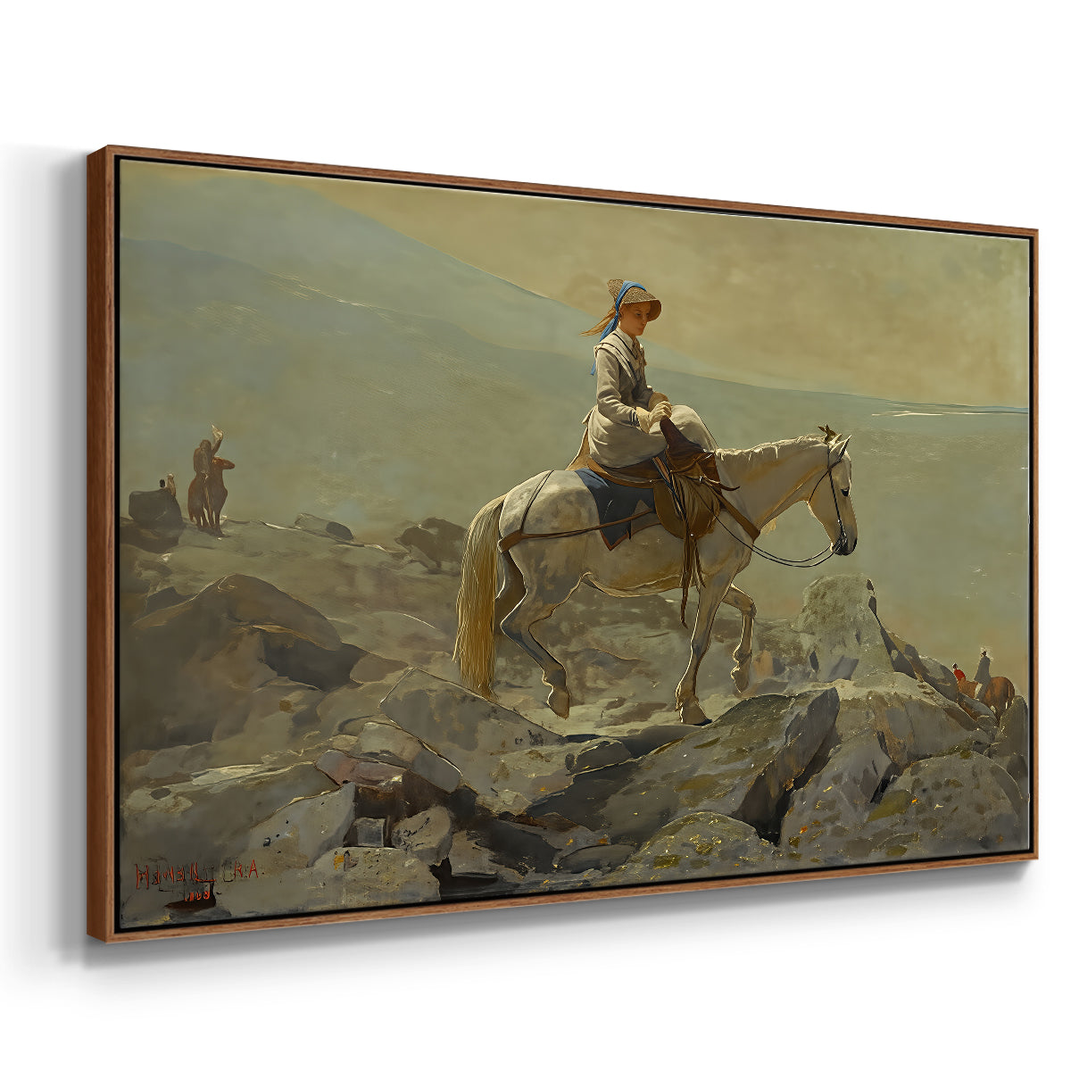 The Bridle Path, White Mountains, 1868 - Floater Framed Canvas Print