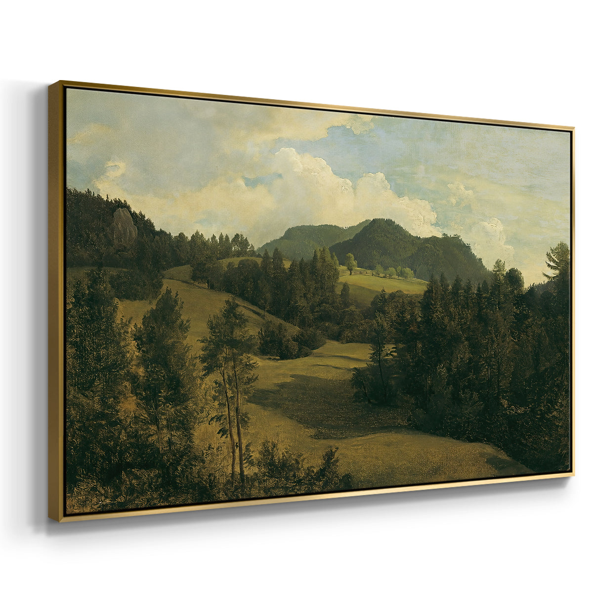 Landscape near Miesenbach, c. 1830 - Floater Framed Canvas Print