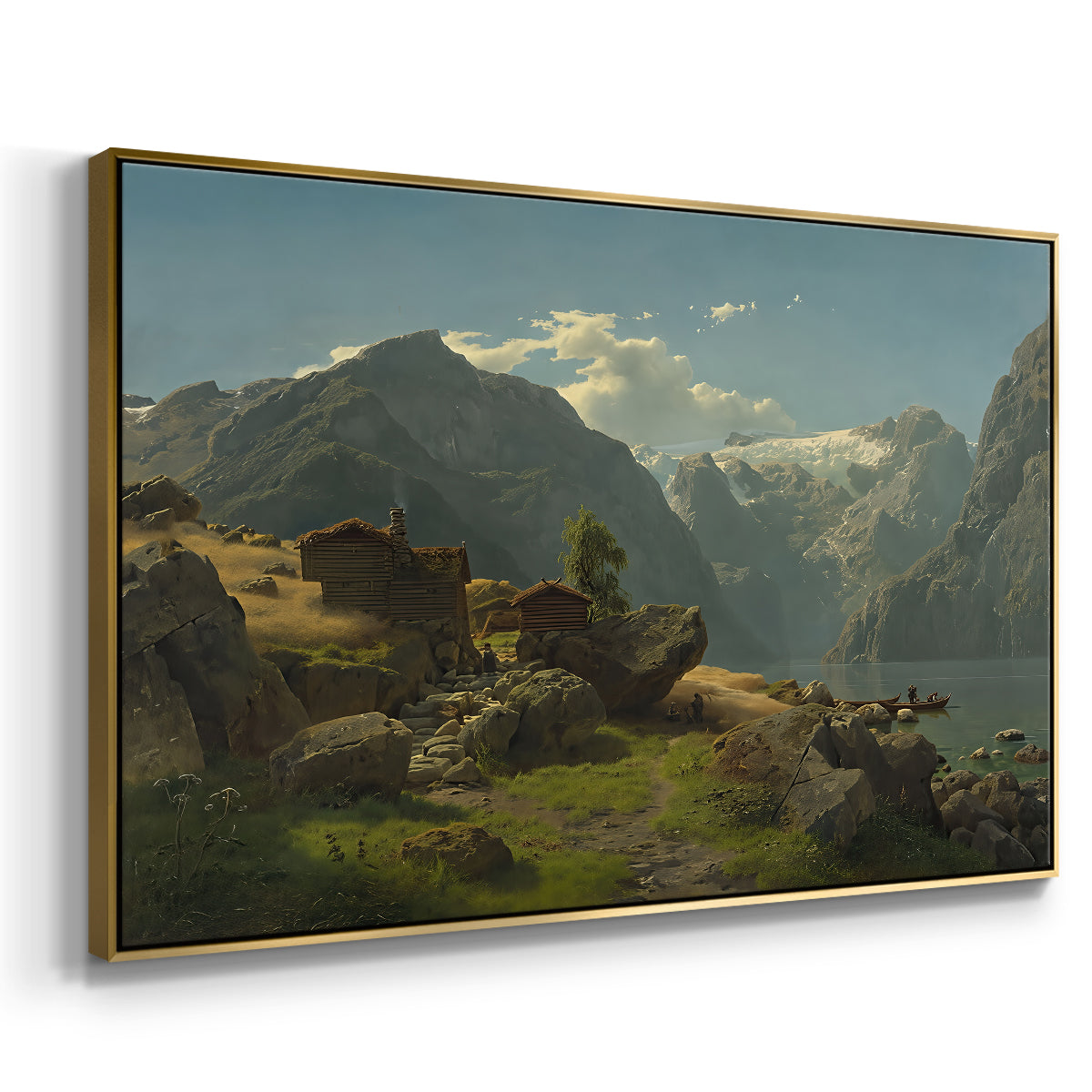 Balestrand, 1848 - Floater Framed Canvas Print