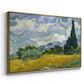 Wheat Field with Cypresses, 1889 - Floater Framed Canvas Print