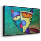 Celestial Cat - Floater Framed Canvas Print