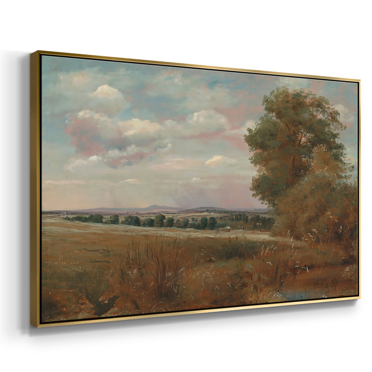 Landscape at Hampstead, with Harrow in the Distance, c. 1849-1855 - Floater Framed Canvas Print