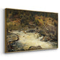 Waterfall in Hallingdal, 1848 - Floater Framed Canvas Print