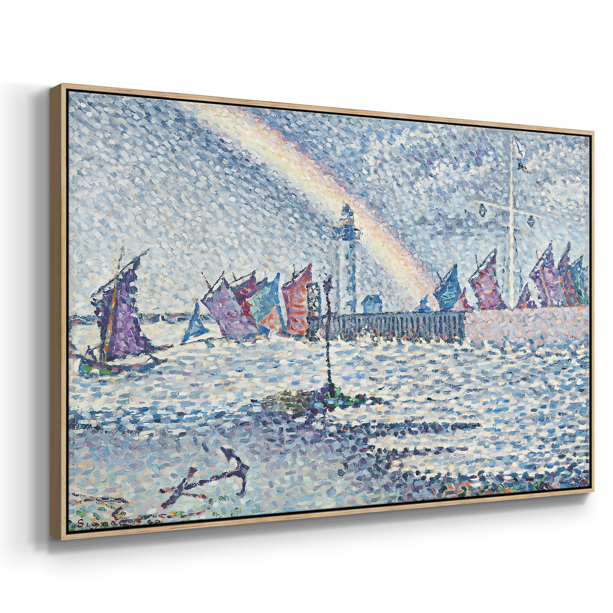 Entrance to the Port of Honfleur, 1899 - Floater Framed Canvas Print
