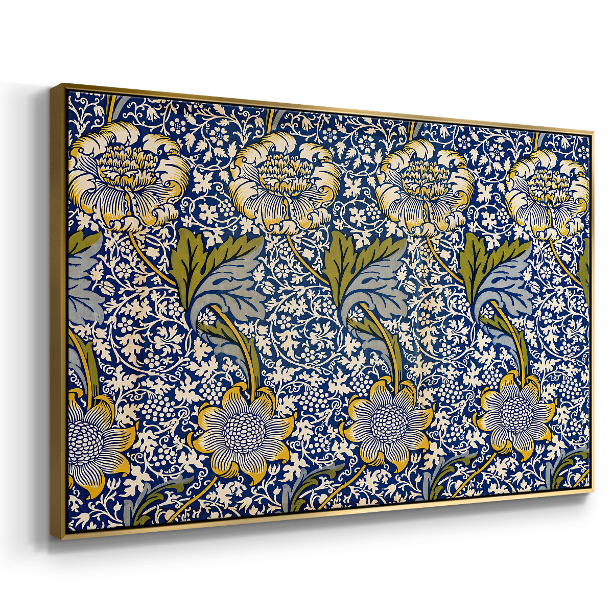 Kennet - Indigo/Gold, 1883 - Floater Framed Canvas Print