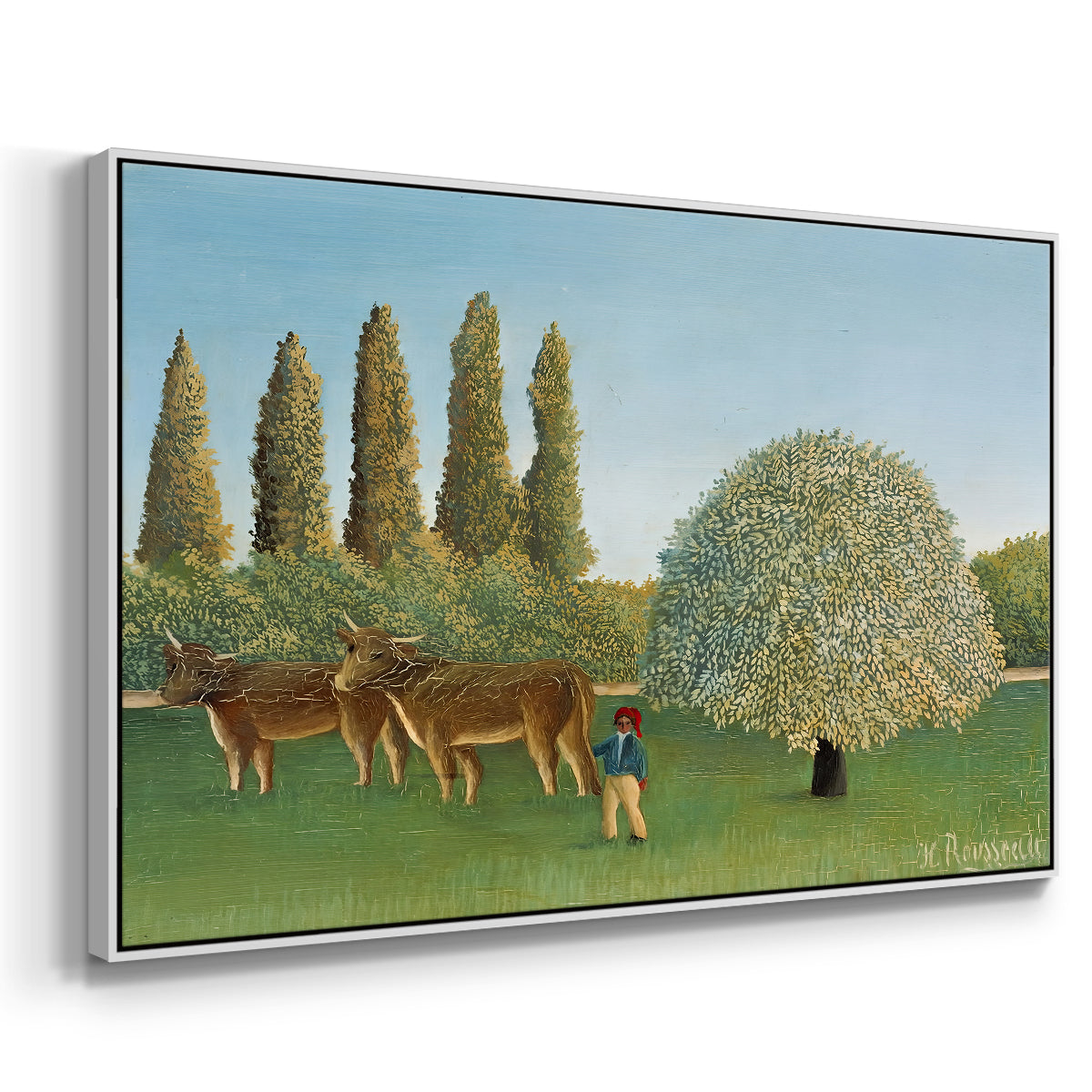 Meadlowland (The Pasture), 1910 - Floater Framed Canvas Print