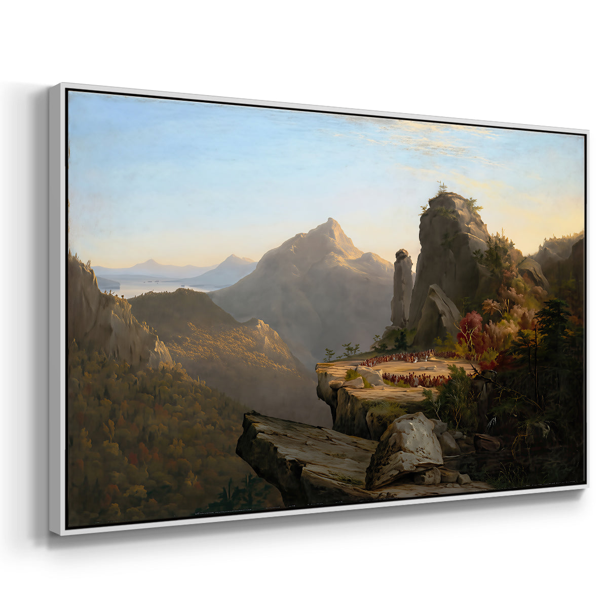 Scene from “The Last of the Mohicans”, 1827 - Floater Framed Canvas Print