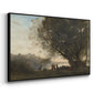 Dance Under the Trees at the Edge of the Lake, c. 1865-1870 - Floater Framed Canvas Print