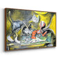 Still Life with Cat and Lobster, 1962 - Floater Framed Canvas Print