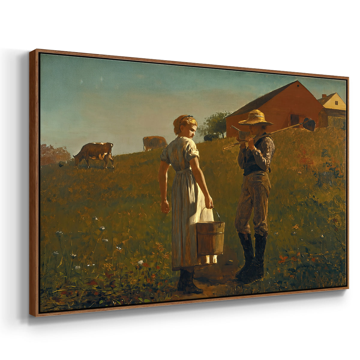 A Temperance Meeting, 1874 - Floater Framed Canvas Print