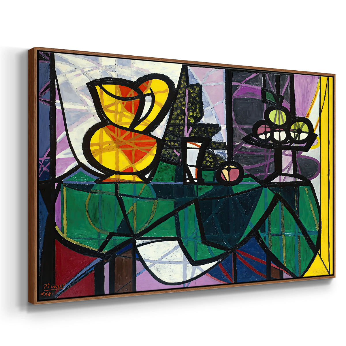 Pitcher and Bowl of Fruit, 1931 - Floater Framed Canvas Print
