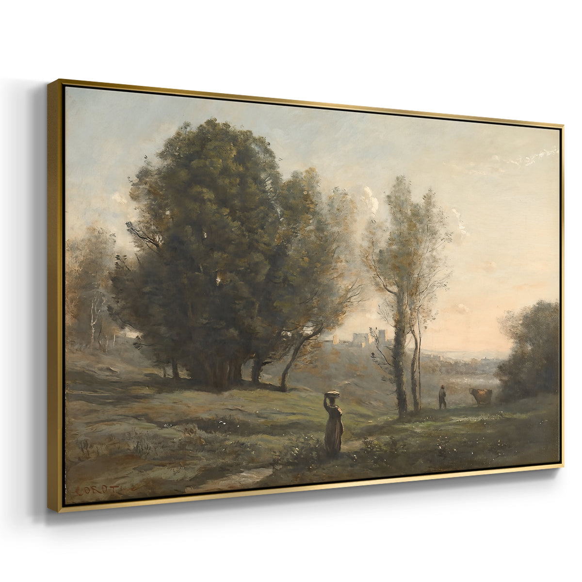 Landscape (Souvenir of les landes), c. 1872 - Floater Framed Canvas Print