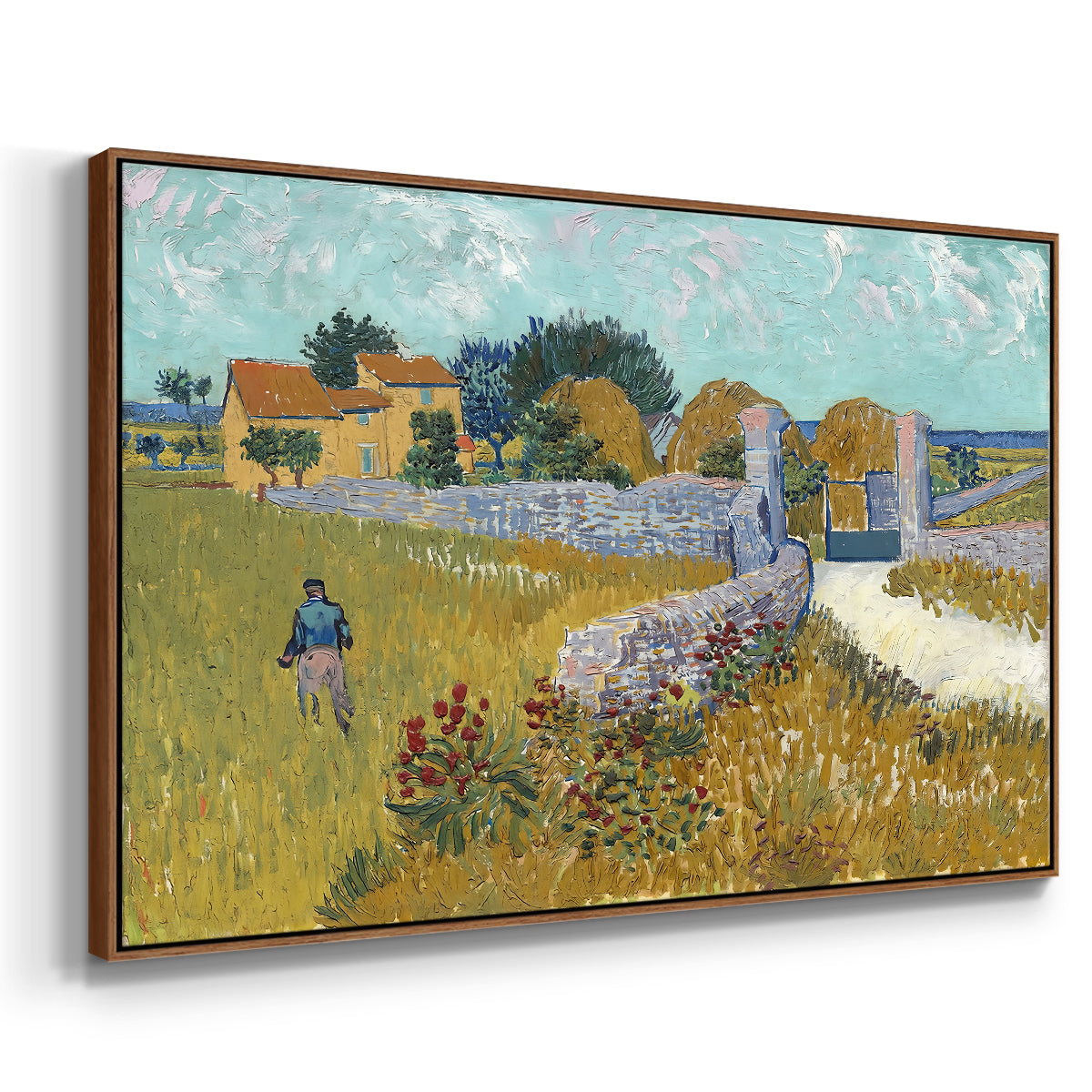 Farmhouse in Provence, 1888 - Floater Framed Canvas Print