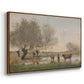 Cows in a Marshy Landscape, c. 1873-1874 - Floater Framed Canvas Print