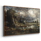 Salisbury Cathedral from the Meadows (Detail), 1831 - Floater Framed Canvas Print