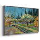 Orchard in Blossom, Bordered by Cypresses, 1888 - Floater Framed Canvas Print