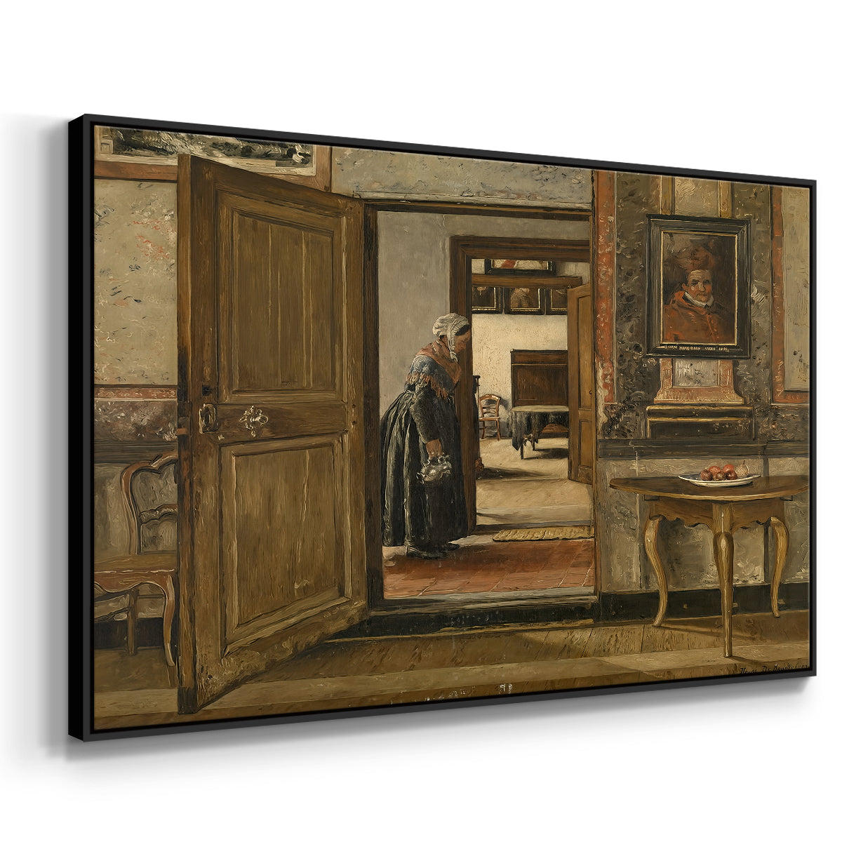 Interior of the Terninck Institution in Antwerp, 1884 - Floater Framed Canvas Print