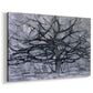Canvas art print featuring an abstract tree study, displayed at an angle