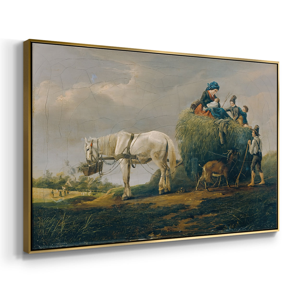 The Hay Wagon (Der Heuwagen), 1824 - Floater Framed Canvas Print