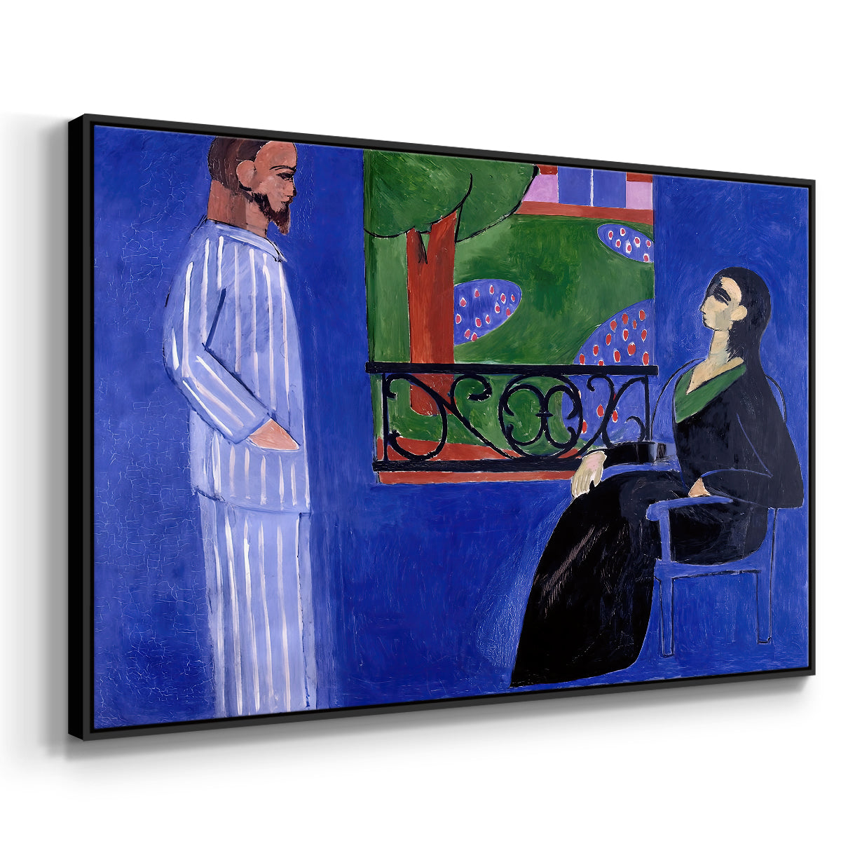 The Conversation, c. 1908-1912 - Floater Framed Canvas Print