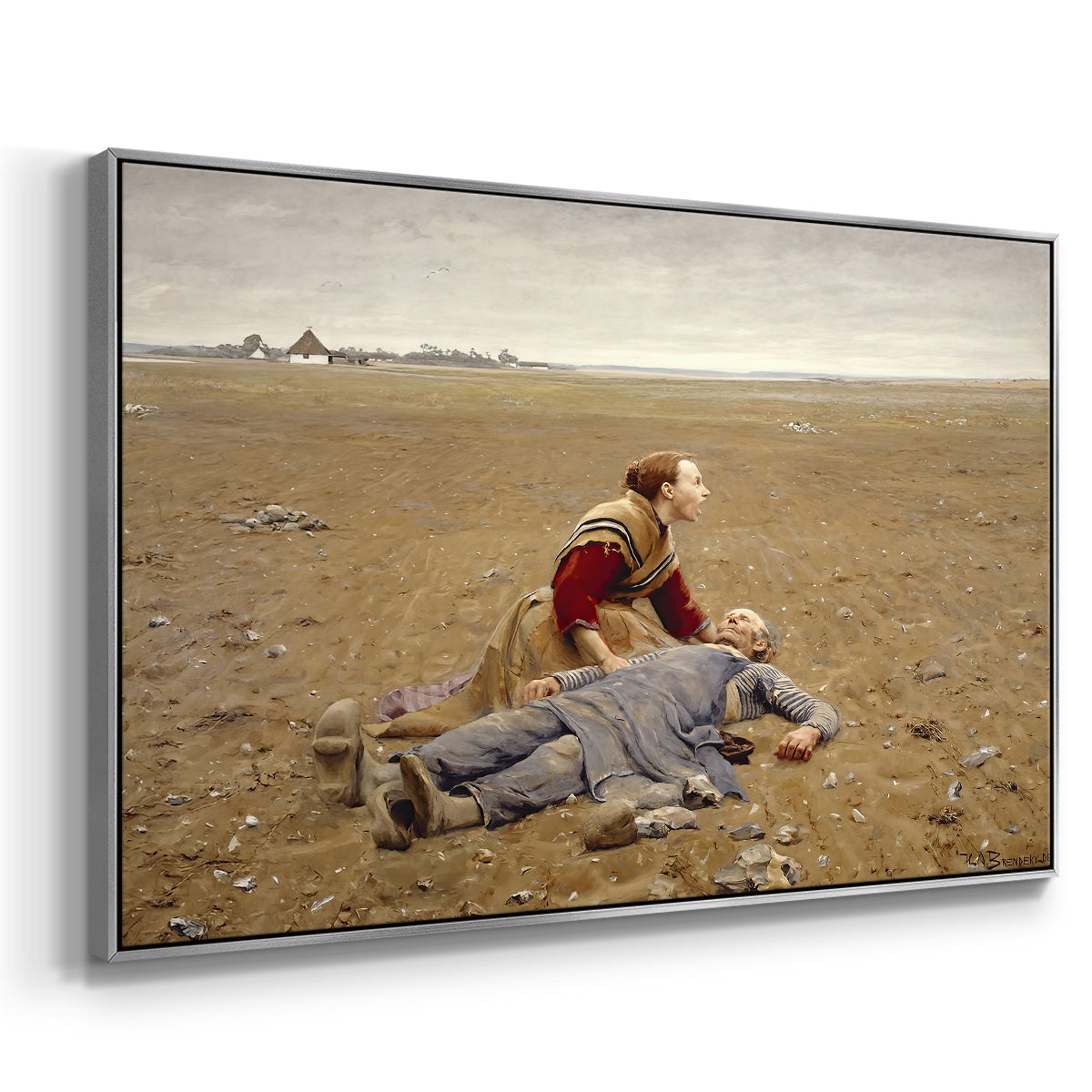 Worn Out (Udslidt), 1889 - Floater Framed Canvas Print