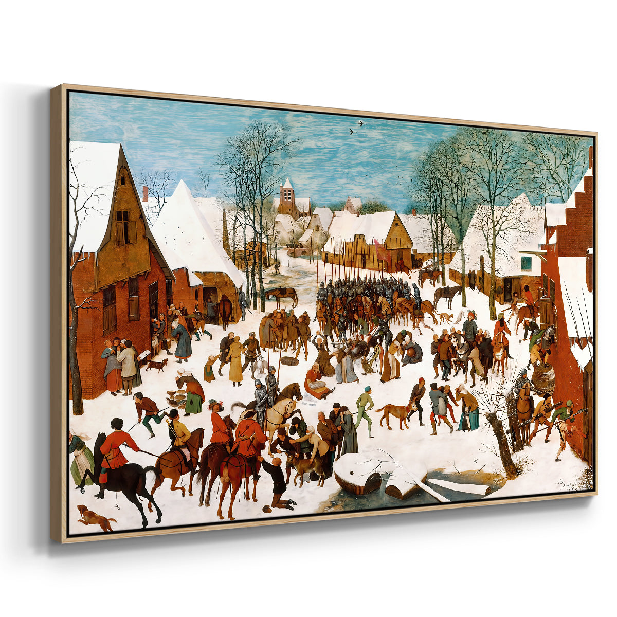 Massacre of the Innocents, c. 1565-1567 - Floater Framed Canvas Print