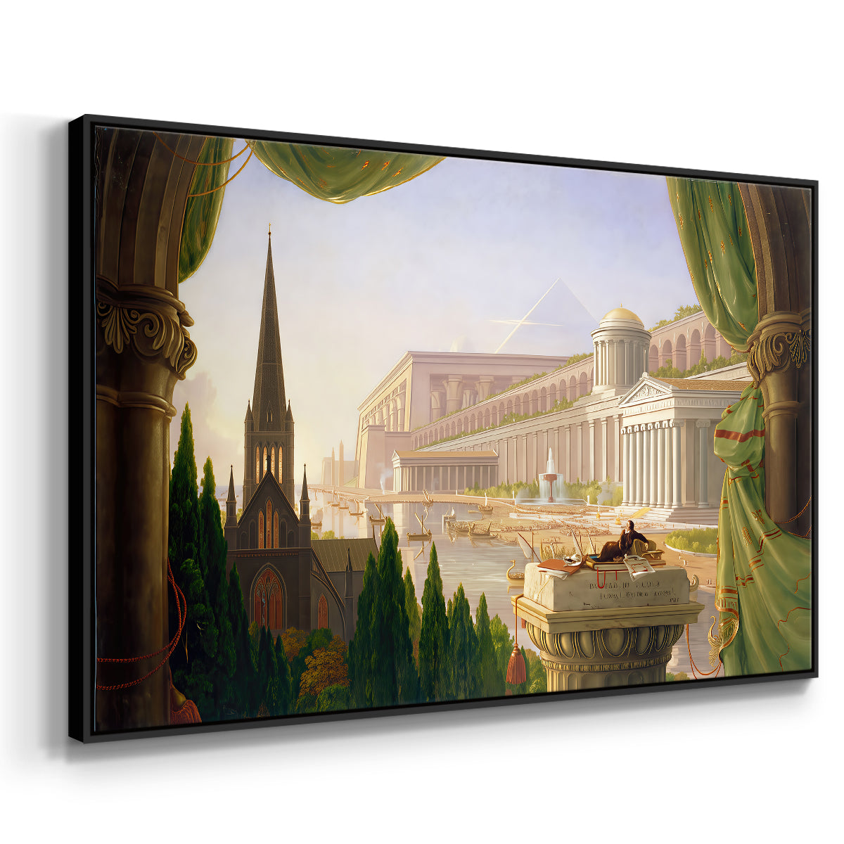 The Architect's Dream, 1840 - Floater Framed Canvas Print