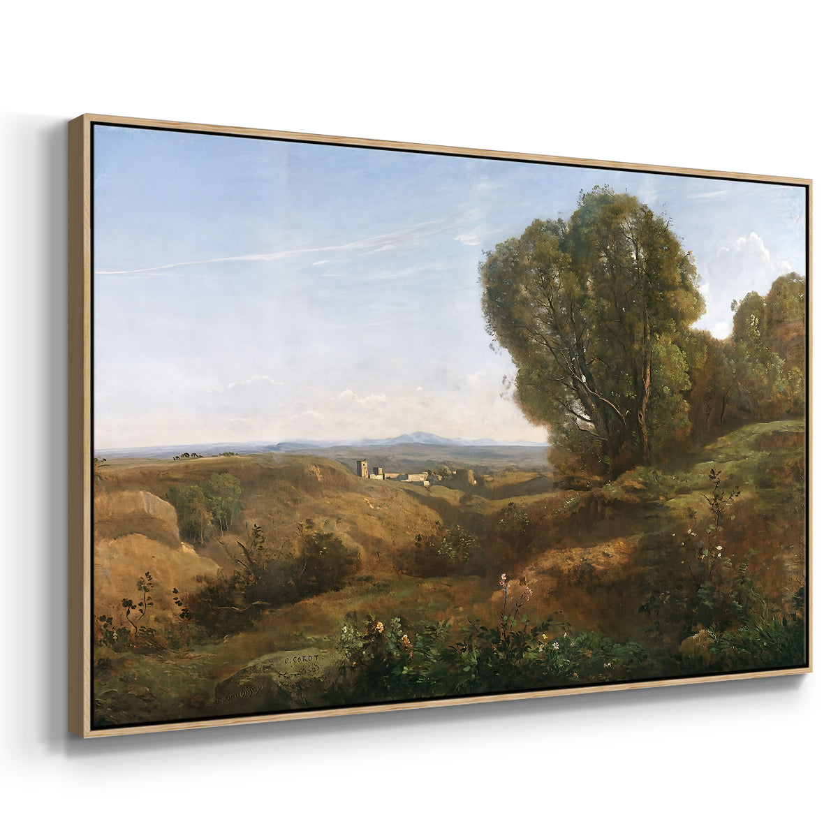 Souvenir of Roquemaure in the Gard, c. 1853 - Floater Framed Canvas Print