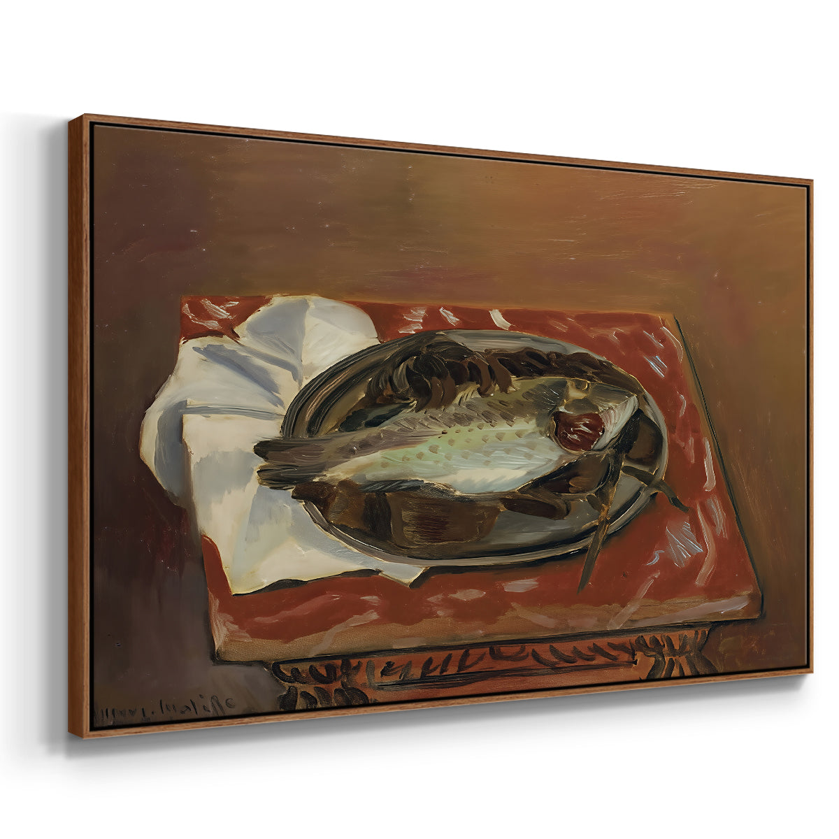 Still Life with Bream (Nature morte à la daurade), 1920 - Floater Framed Canvas Print