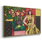 Seated Woman with a Vase of Amaryllis, 1941 - Floater Framed Canvas Print