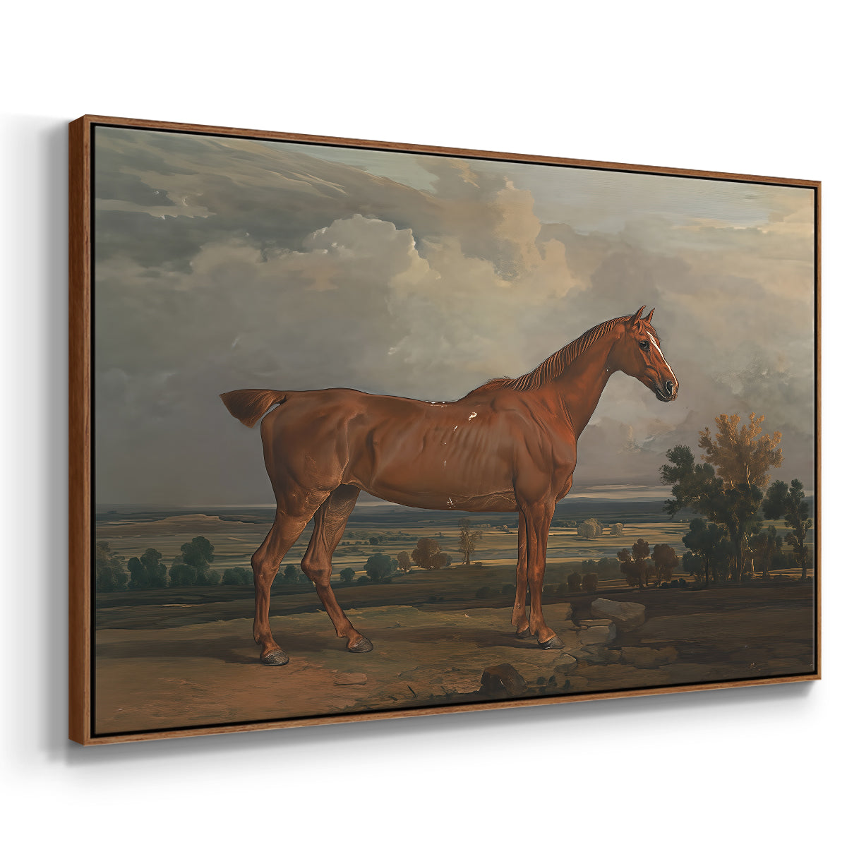 Hunter in a Landscape, 1810 - Floater Framed Canvas Print