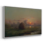 Haystack at Sunset, 1880 - Floater Framed Canvas Print