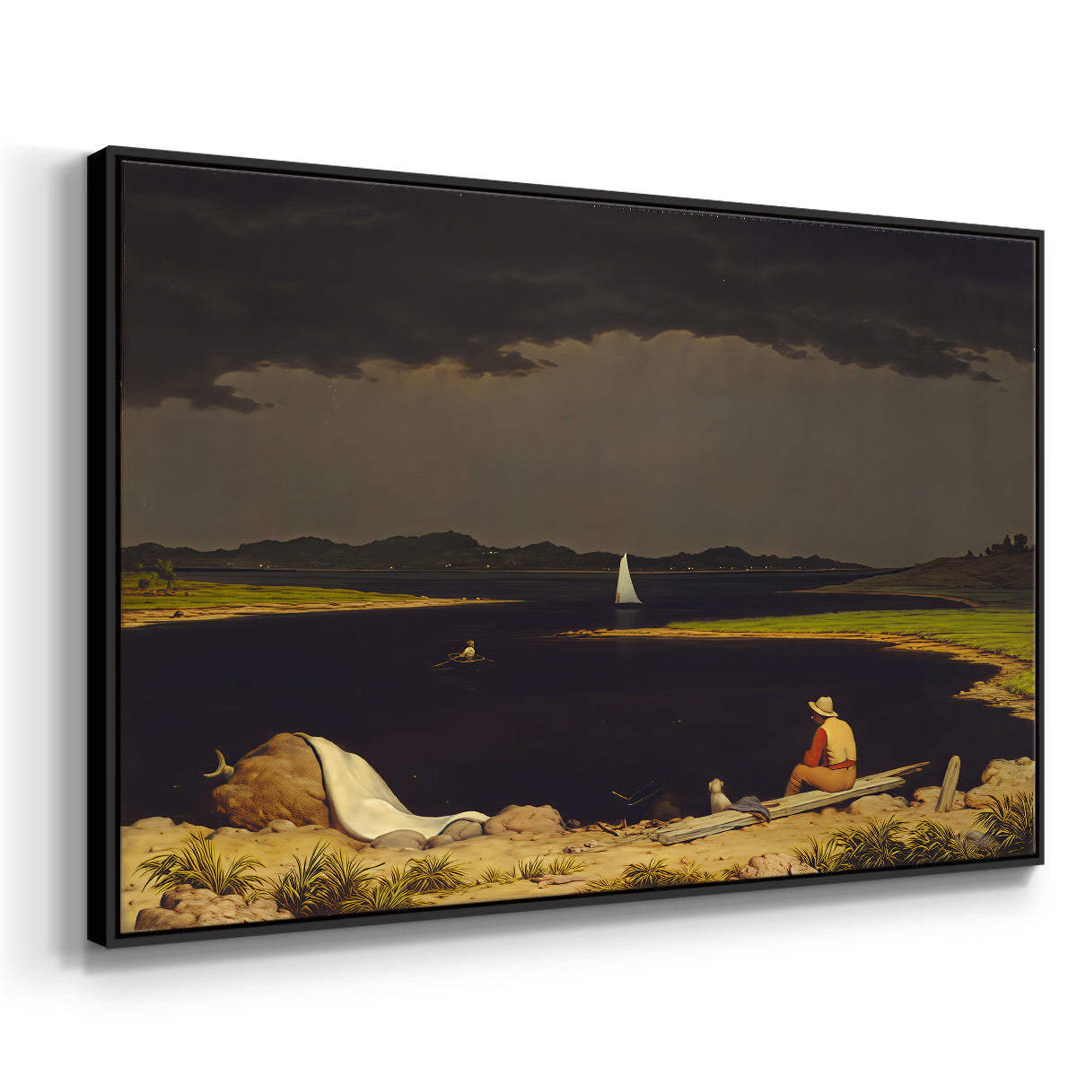 Approaching Thunder Storm, 1859 - Floater Framed Canvas Print