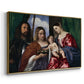 Madonna and Child with Saints Dorothy and George, c. 1516 - Floater Framed Canvas Print