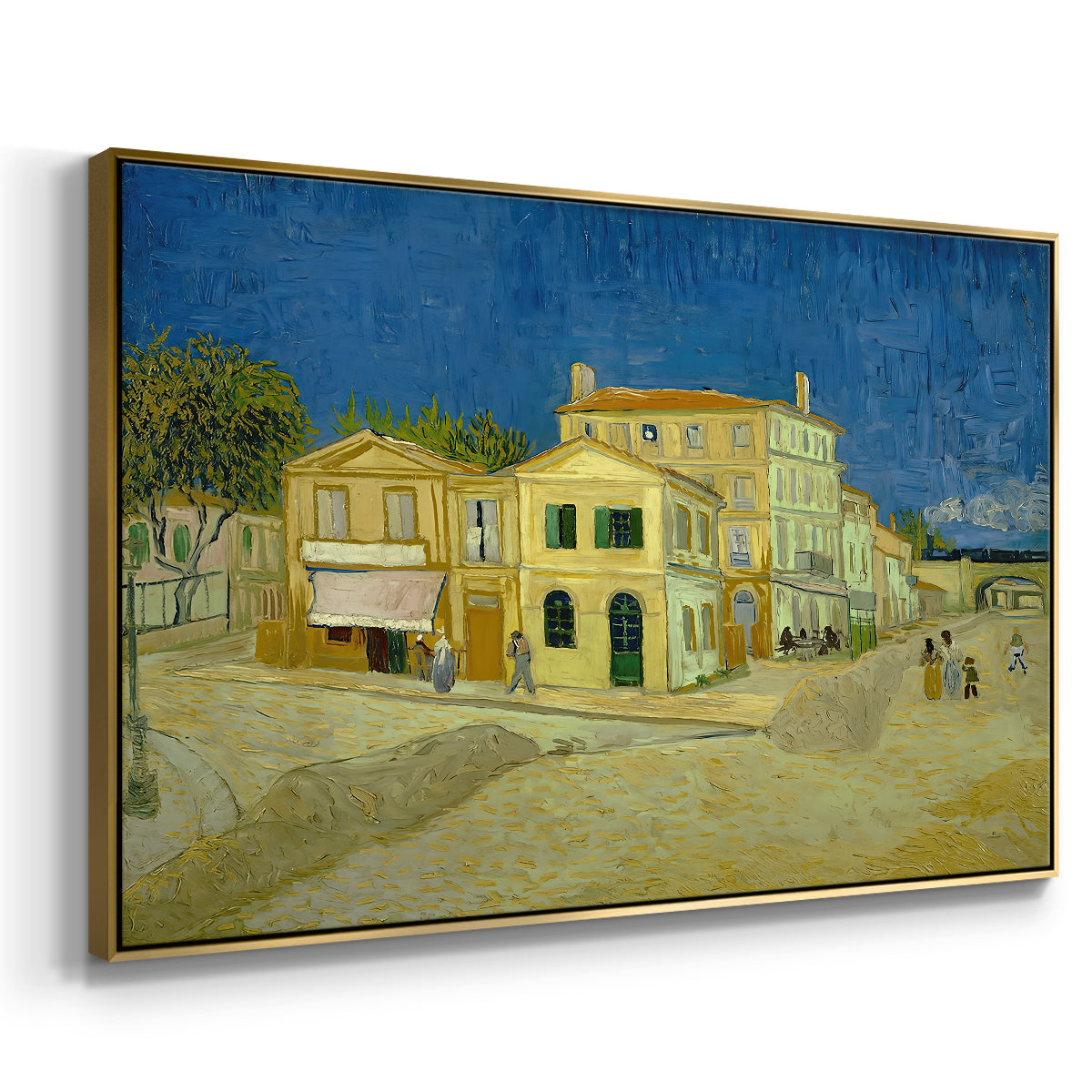 The Yellow House (The Street), 1888 - Floater Framed Canvas Print