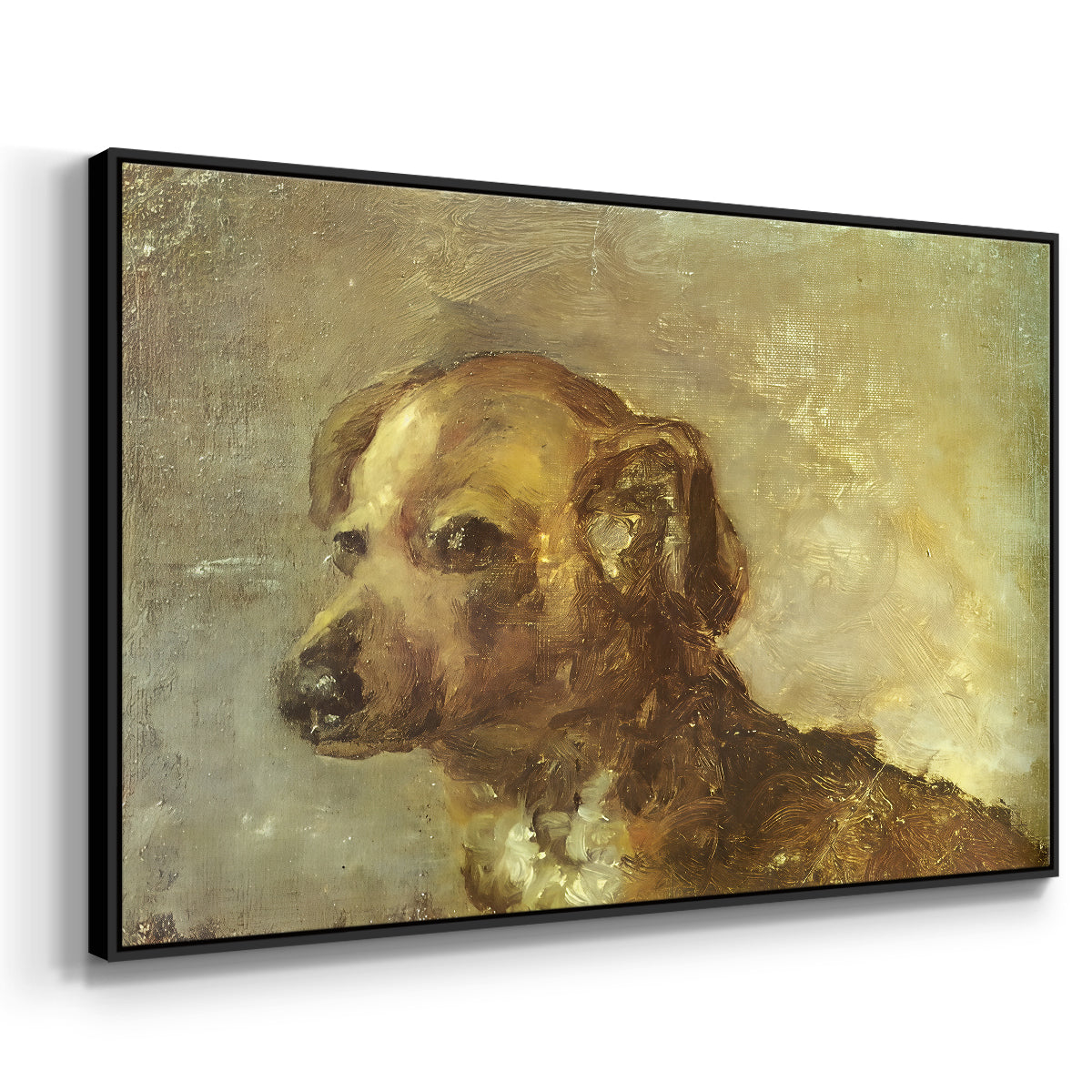 Cliper, the Artist's Dog, 1895 - Floater Framed Canvas Print