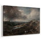 Canvas art print featuring a natural scene with water and vegetation, displayed at an angle