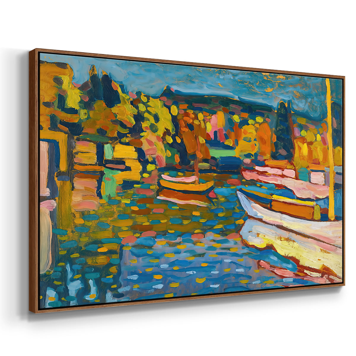 Study for Autumn Landscape with Boats, 1908 - Floater Framed Canvas Print