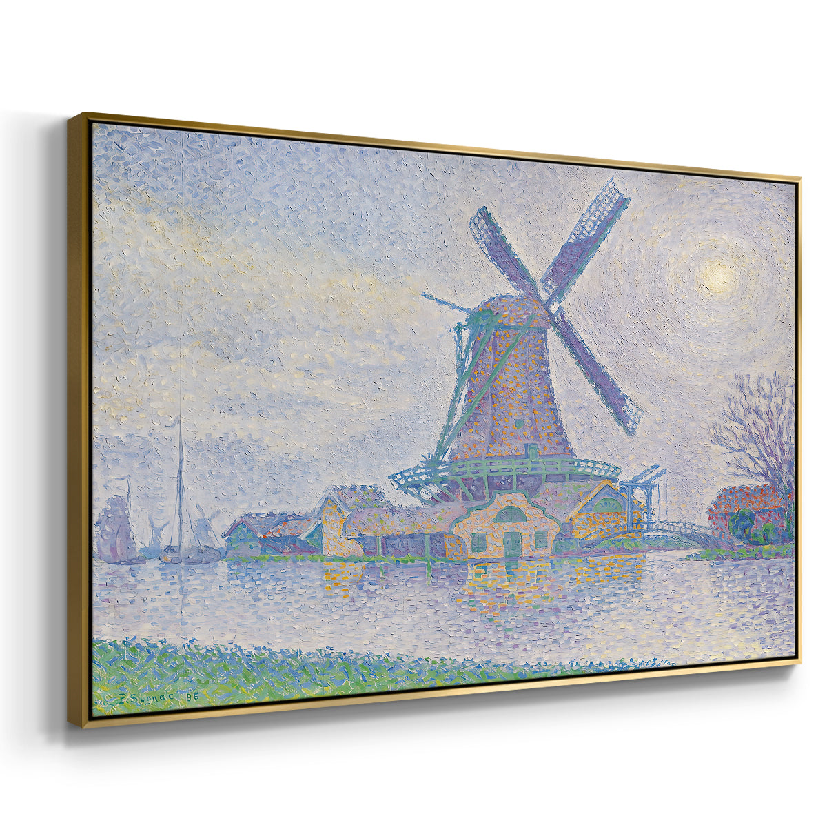 Mill of Edam (Moulin d'Edam), 1896 - Floater Framed Canvas Print