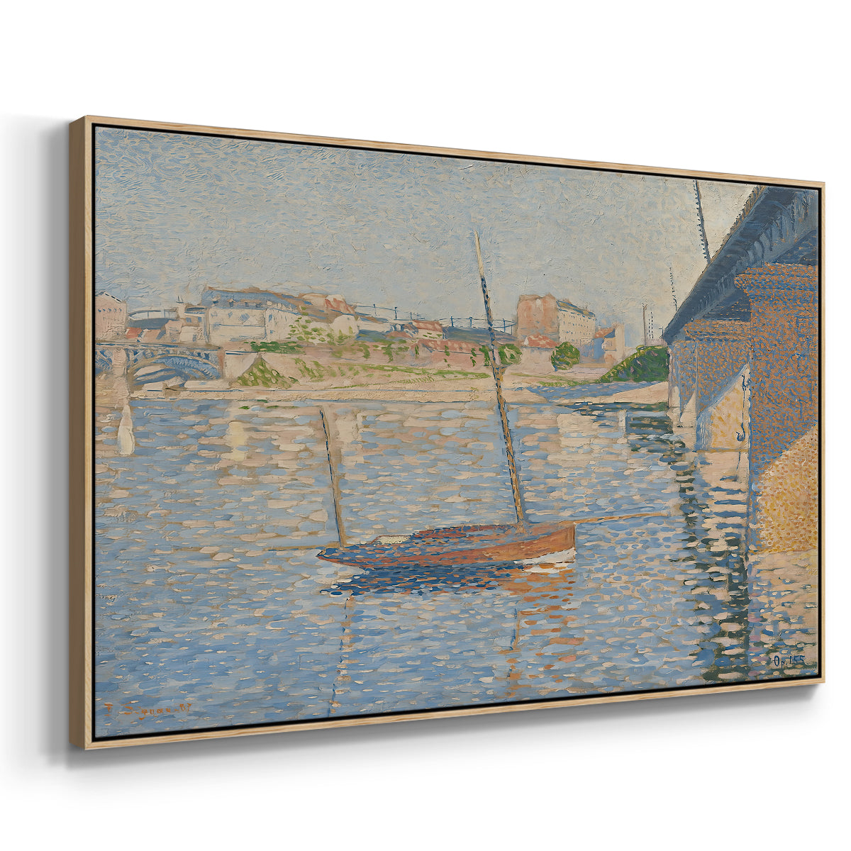 Le Clipper, Asnières, 1887 - Floater Framed Canvas Print