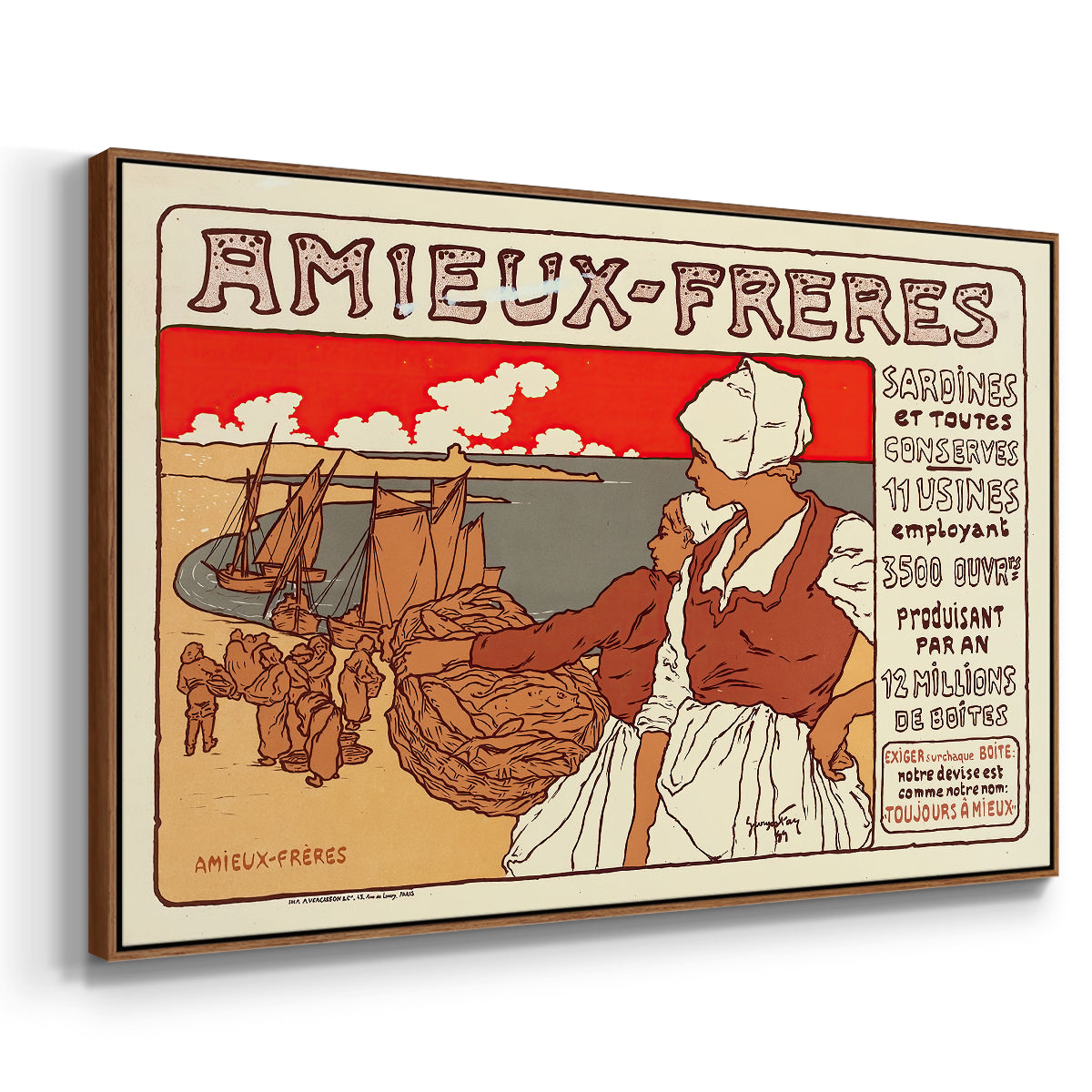 Amieux-Frères (Advertising Poster), 1899 - Floater Framed Canvas Print