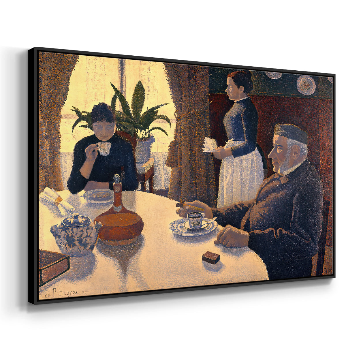 The Dining Room (Breakfast), 1886-1887 - Floater Framed Canvas Print