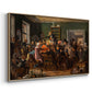 An Auction Scene, 1835 - Floater Framed Canvas Print