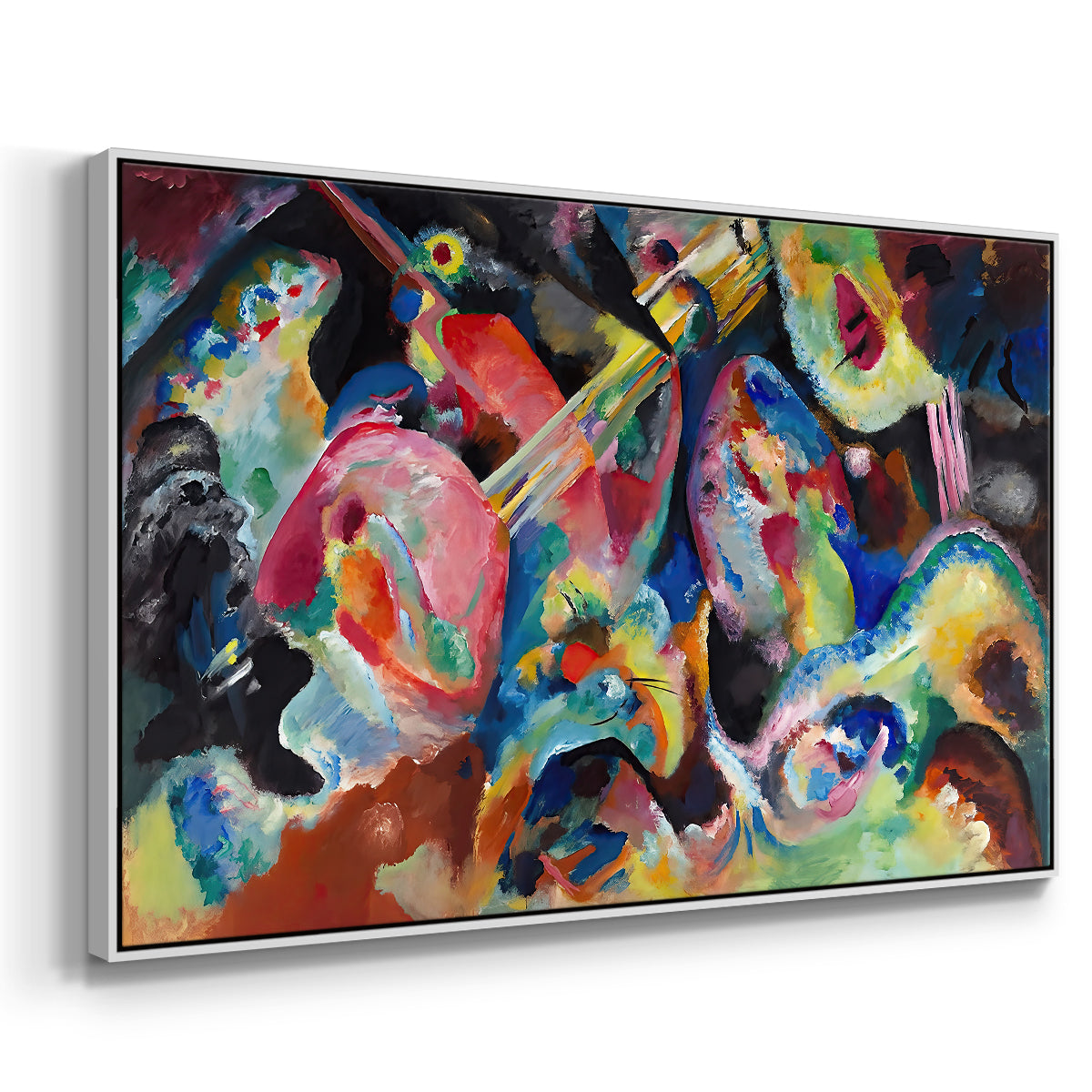 Improvisation. Deluge, 1913 - Floater Framed Canvas Print