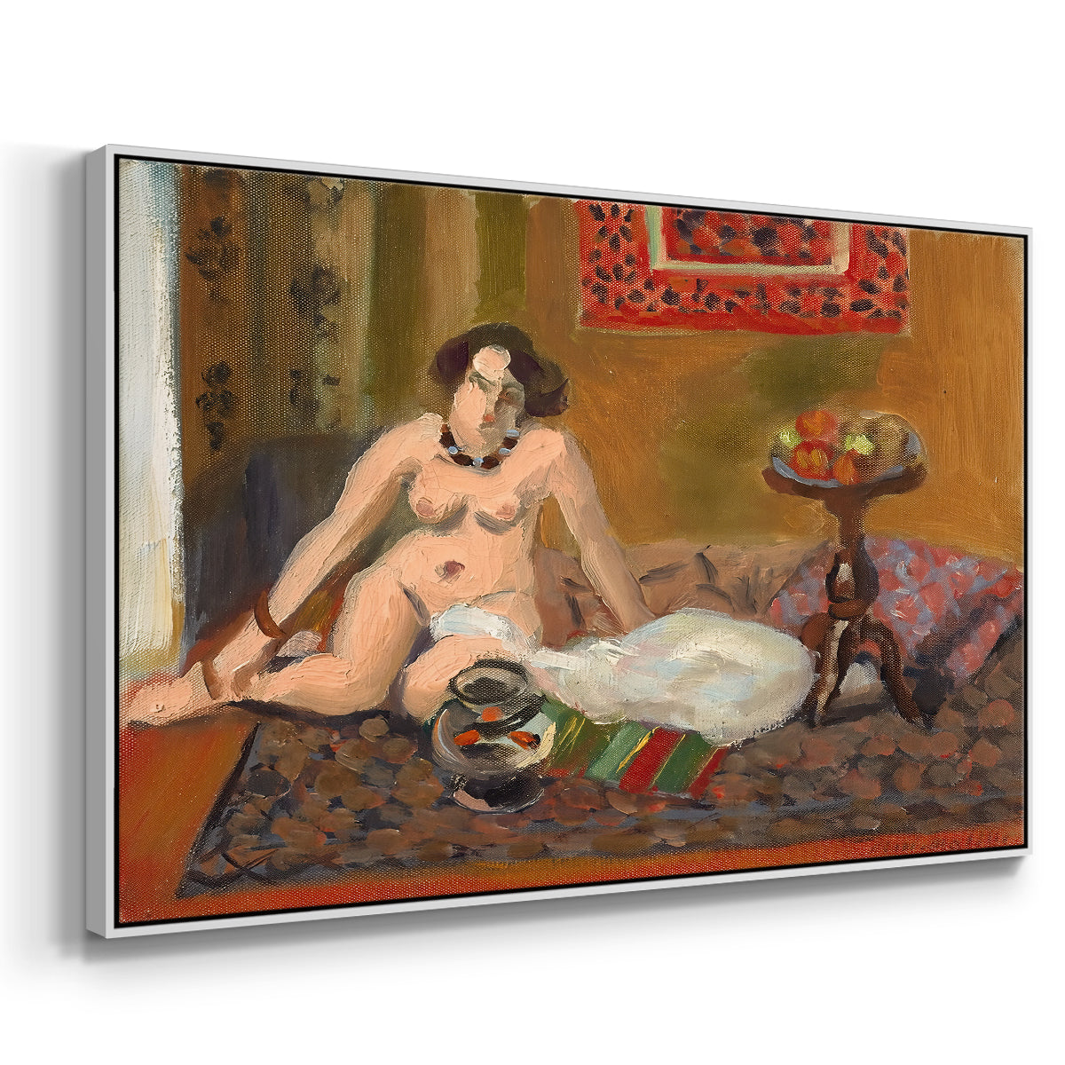 Nude with Goldfish (Nu aux poissons rouges), c. 1922 - Floater Framed Canvas Print