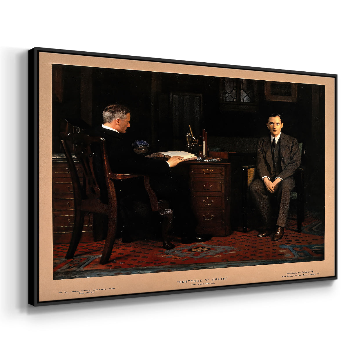 The Sentence of Death, 1908 - Floater Framed Canvas Print